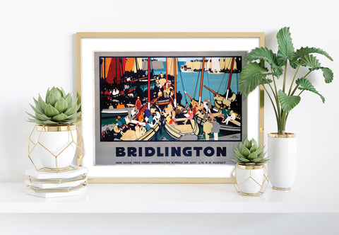 Bridlington - Busy Boats - 11X14inch Premium Art Print