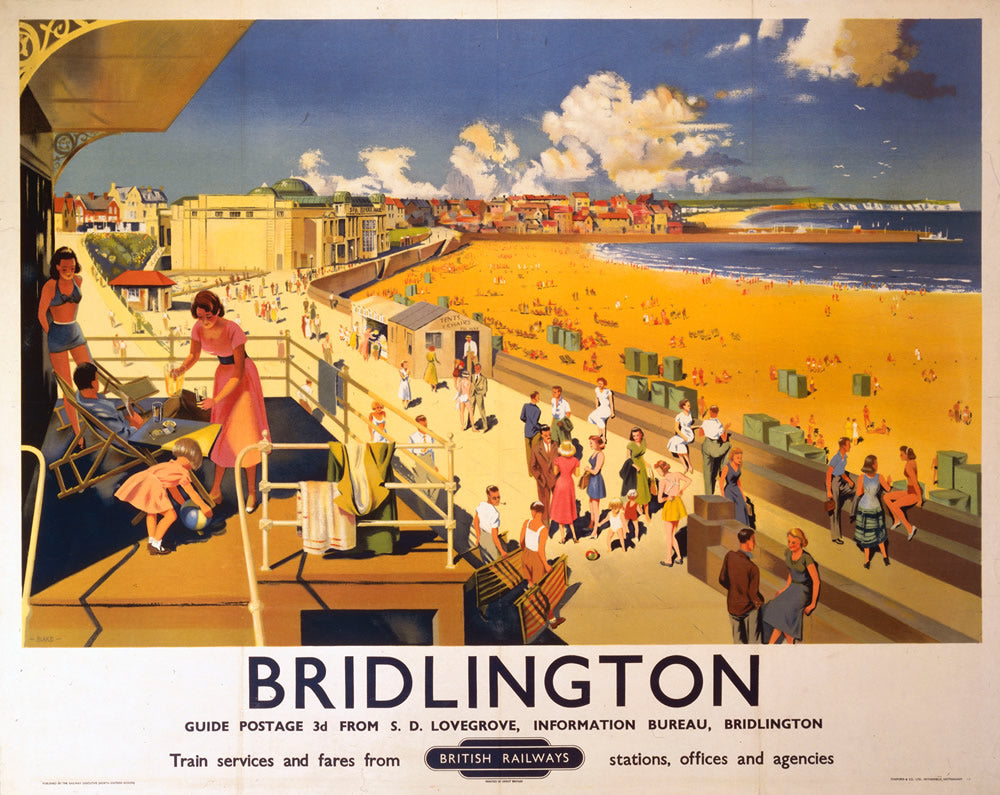 Bridlington It's Quicker By Rail 24" x 32" Matte Mounted Print