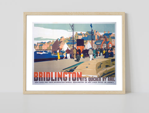 Bridlington Busy Docks - It's Quicker By Rail - Art Print