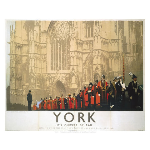 York Cathedral Procession 24" x 32" Matte Mounted Print