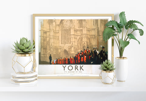 York, Cathedral Procession - 11X14inch Premium Art Print