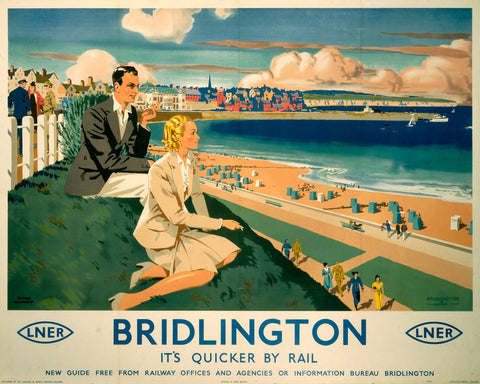 Bridlington It's Quicker By Rail 24" x 32" Matte Mounted Print