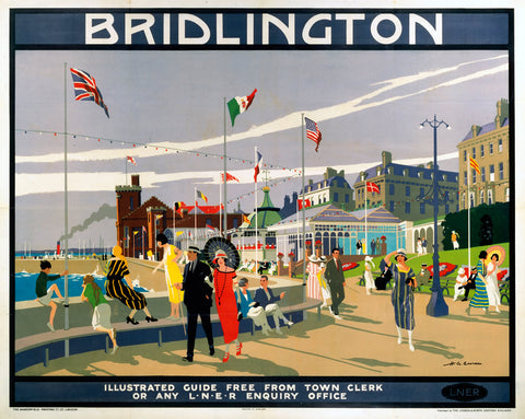 Bridlington It's Quicker By Rail LNER 24" x 32" Matte Mounted Print