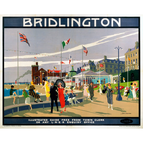 Bridlington It's Quicker By Rail LNER 24" x 32" Matte Mounted Print