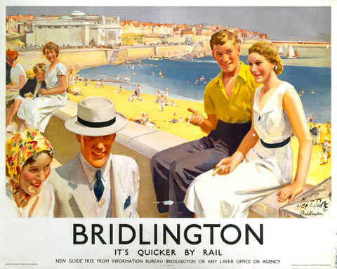 Bridlington It's Quicker By Rail 24" x 32" Matte Mounted Print