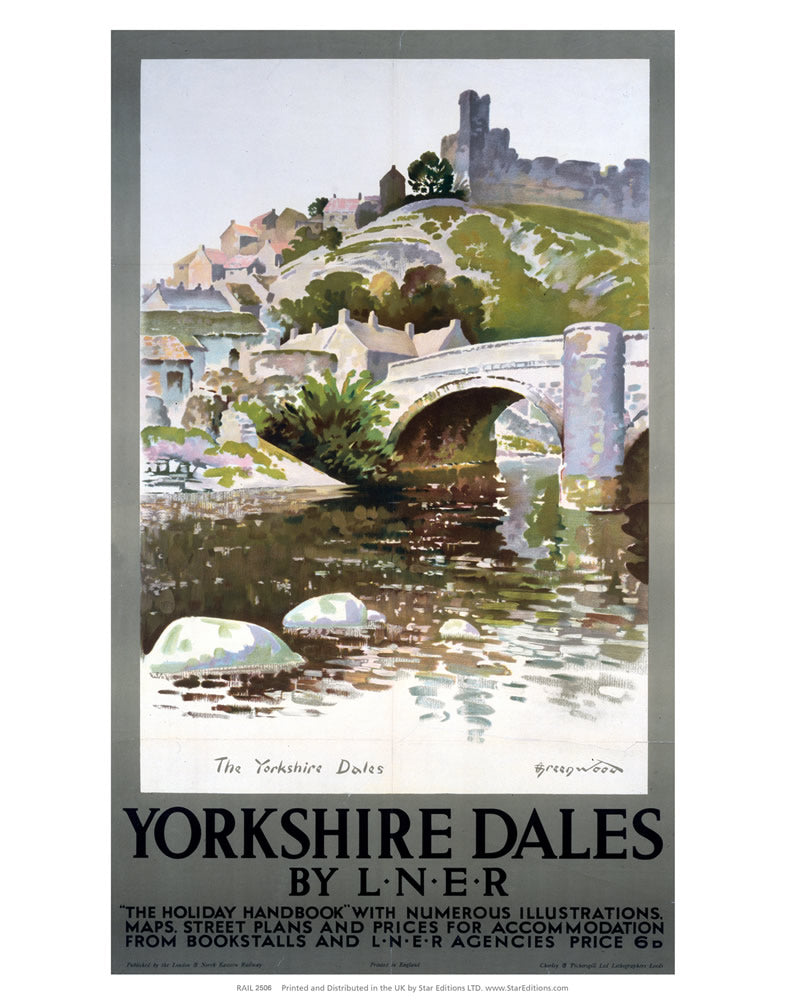 Yorkshire Dales By LNER 24" x 32" Matte Mounted Print