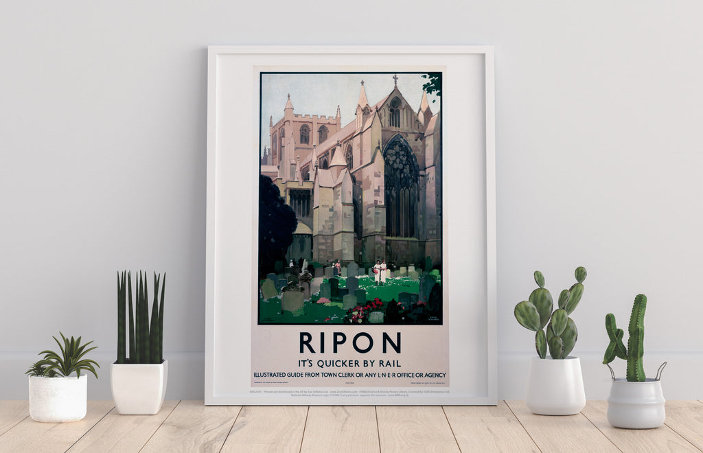 Ripon It's Quicker By Rail Lner - 11X14inch Premium Art Print