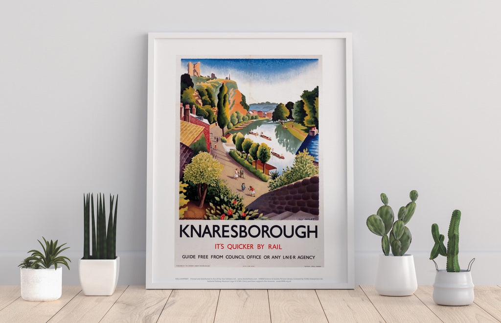 Knaresborough - It's Quicker By Rail - Premium Art Print