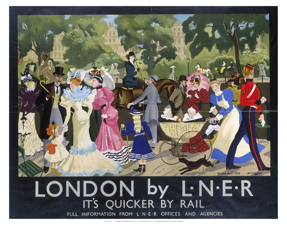 London by L.N.E.R Park 24" x 32" Matte Mounted Print
