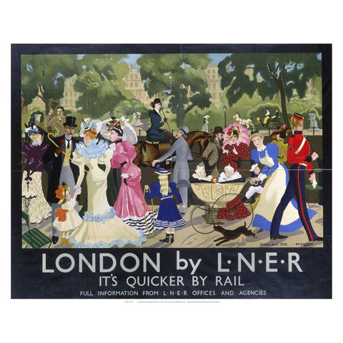 London by L.N.E.R Park 24" x 32" Matte Mounted Print