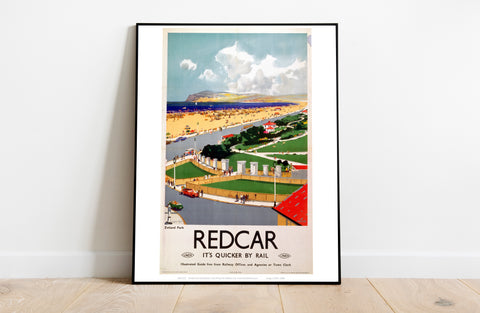 Redcar - It's Quicker By Rail - 11X14inch Premium Art Print