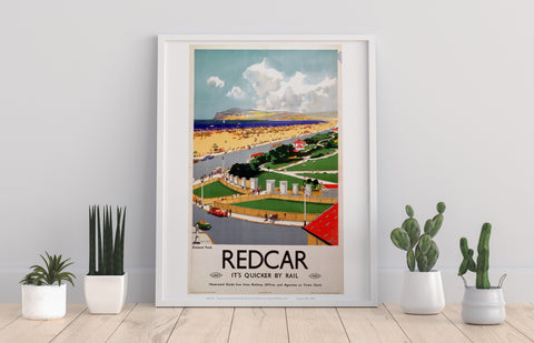 Redcar - It's Quicker By Rail - 11X14inch Premium Art Print