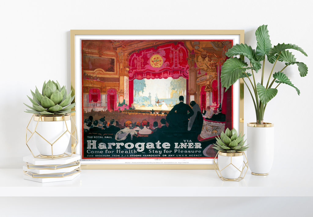 Harrogate Come For Health - The Royal Hall Lner Art Print