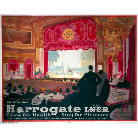 Harrogate Come for Health Theatre LNER 24" x 32" Matte Mounted Print