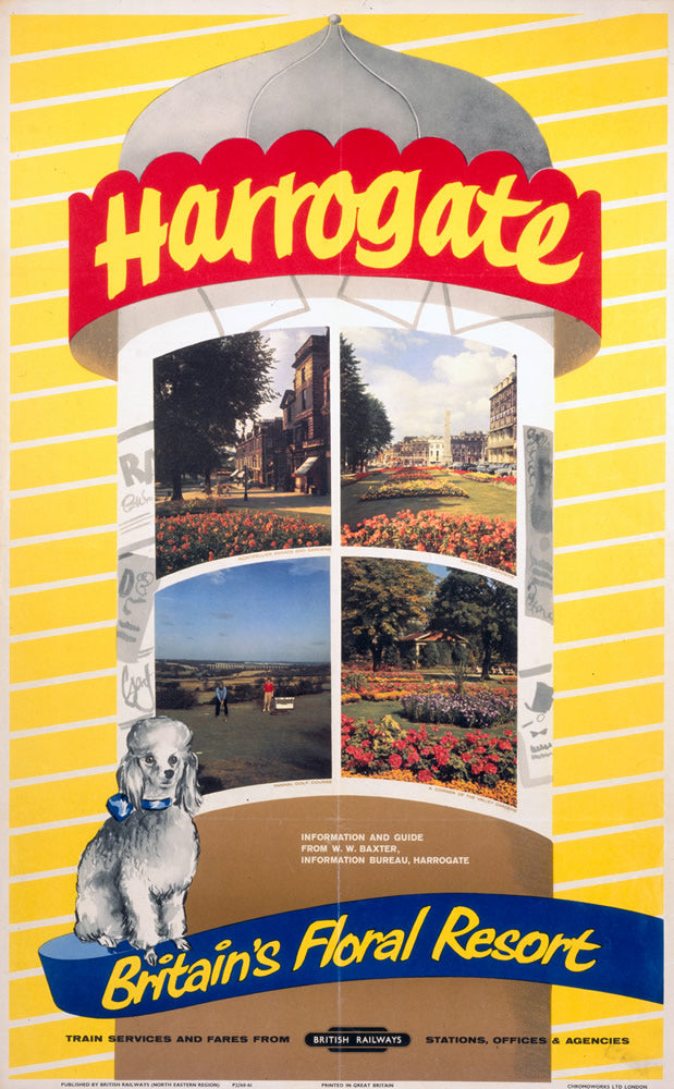Harrogate Britain's Floral Resort 24" x 32" Matte Mounted Print