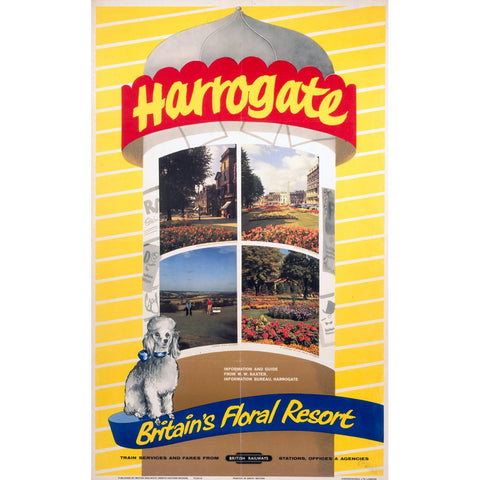 Harrogate Britain's Floral Resort 24" x 32" Matte Mounted Print