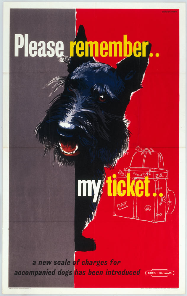 Please Remember My Ticket - Dog 24" x 32" Matte Mounted Print