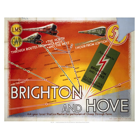 Brighton and hove 24" x 32" Matte Mounted Print