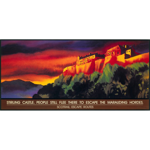 Stirling Castle - Carriage art 24" x 32" Matte Mounted Print