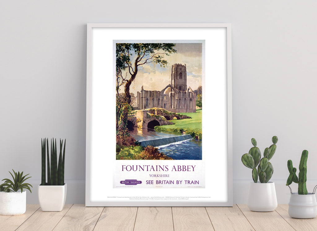 Fountains Abbey, Yorkshire - 11X14inch Premium Art Print