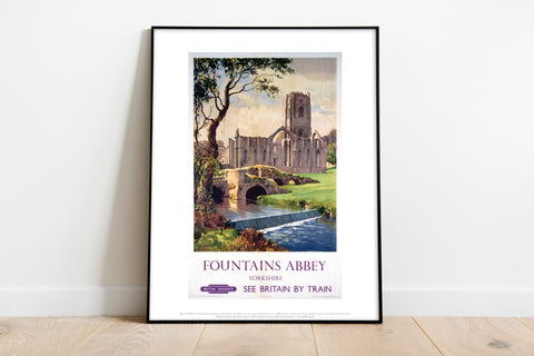 Fountains Abbey, Yorkshire - 11X14inch Premium Art Print