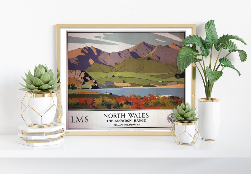 North Wales, The Snowdon Range - 11X14inch Premium Art Print