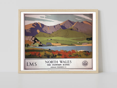 North Wales, The Snowdon Range - 11X14inch Premium Art Print