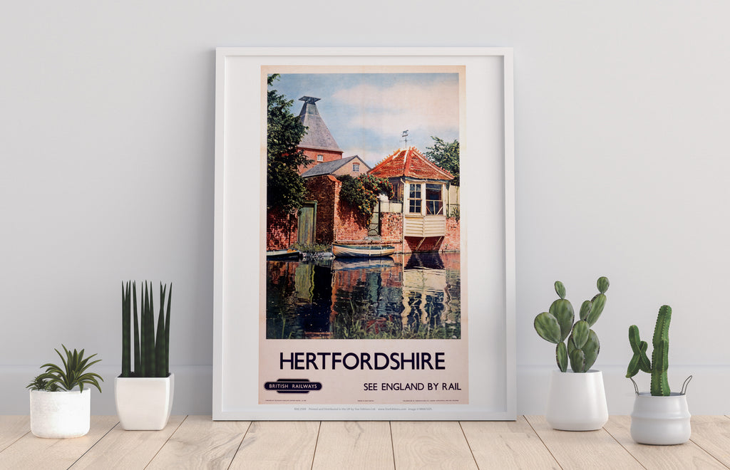 Hertfordshire - See Britain By Rail - Premium Art Print