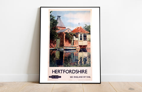 Hertfordshire - See Britain By Rail - Premium Art Print