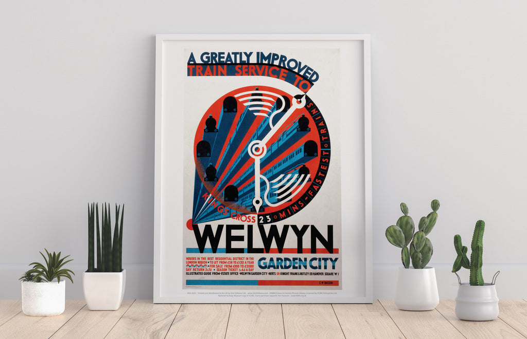 Train Service To Welwyn, Garden City - Premium Art Print