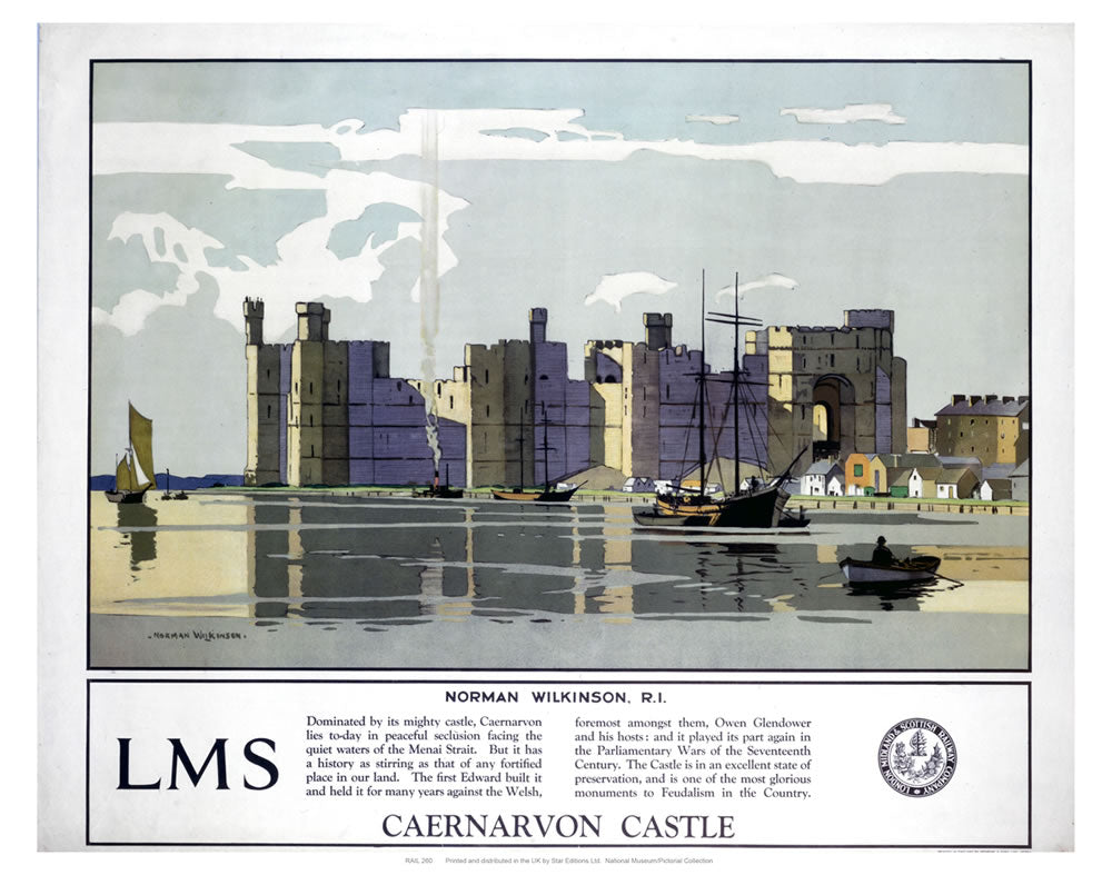 Caernarvon castle 24" x 32" Matte Mounted Print