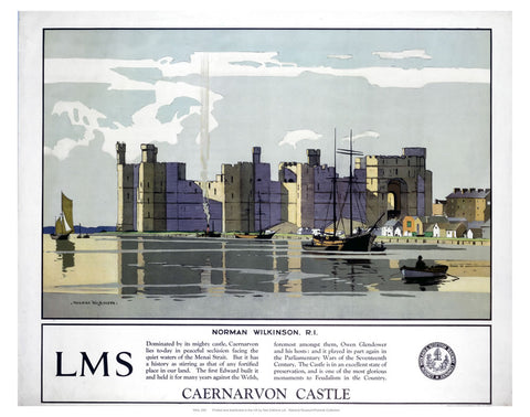 Caernarvon castle 24" x 32" Matte Mounted Print