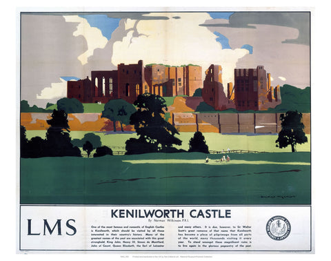 Kenilworth castle 24" x 32" Matte Mounted Print