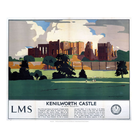 Kenilworth castle 24" x 32" Matte Mounted Print