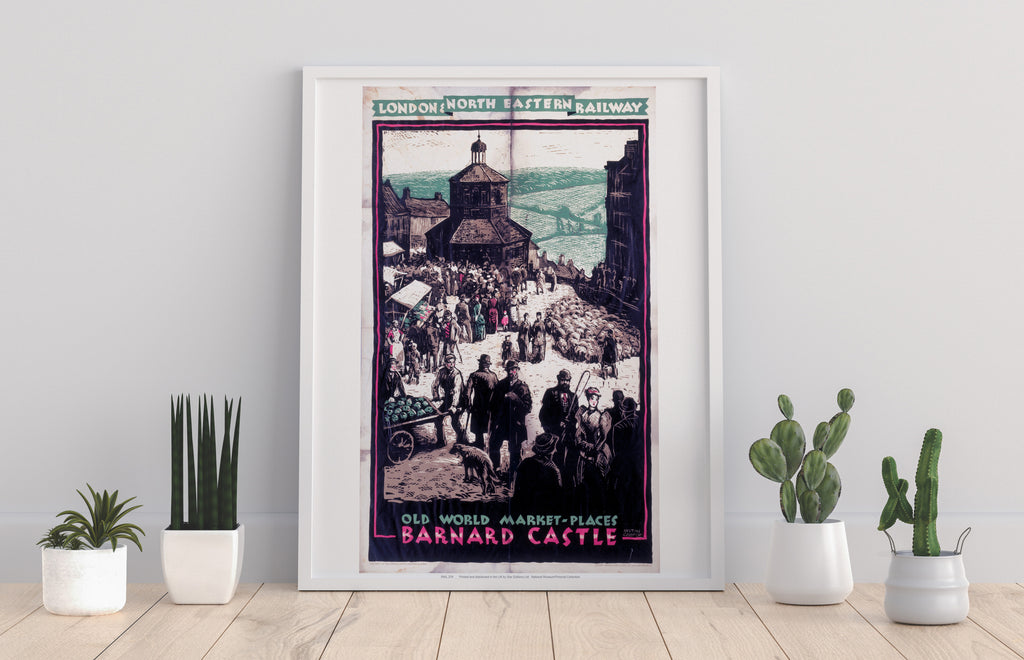 Barnard Castle, Old World Market-Places - Premium Art Print