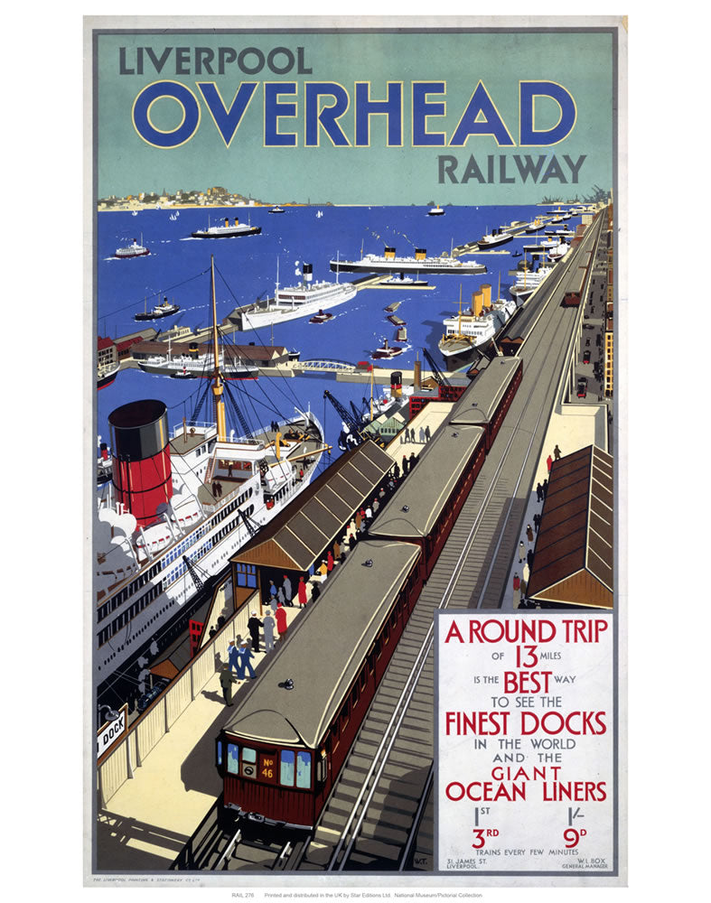 Liverpool overhead railways 24" x 32" Matte Mounted Print