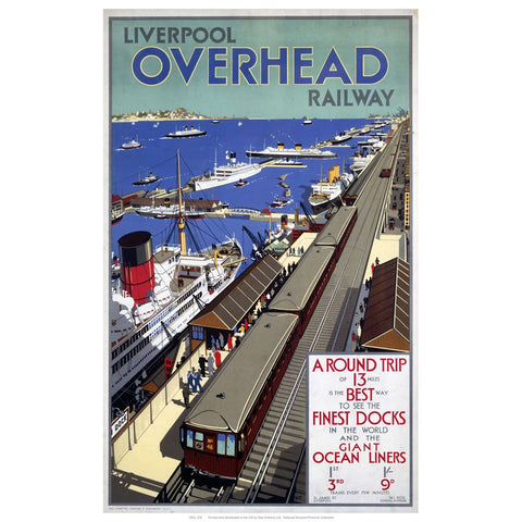 Liverpool overhead railways 24" x 32" Matte Mounted Print