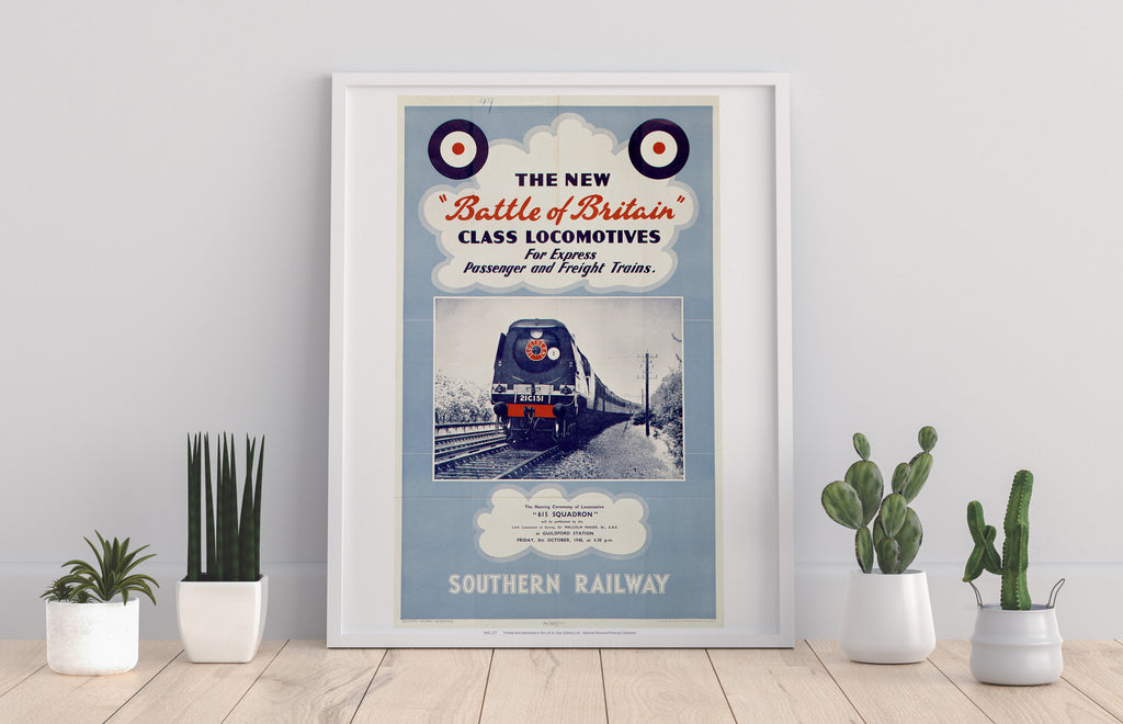 The New Battle Of Britain Class Locomotive - Art Print