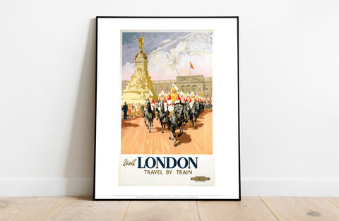 Visit London Travel By Train - 11X14inch Premium Art Print