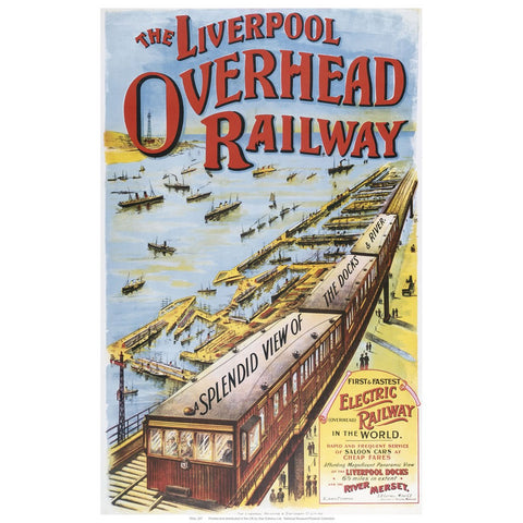 Liverpool overhead railways 24" x 32" Matte Mounted Print