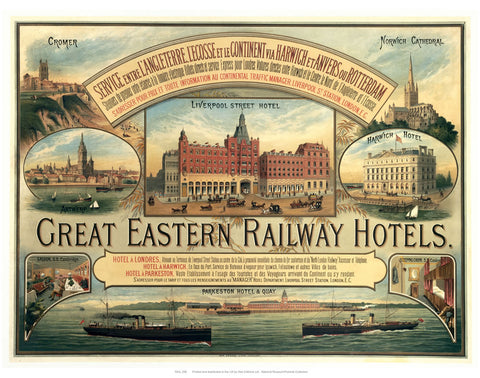 Great eastern railway hotels 24" x 32" Matte Mounted Print