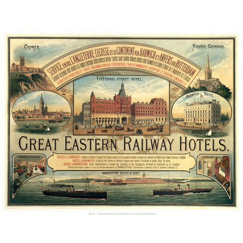 Great eastern railway hotels 24" x 32" Matte Mounted Print