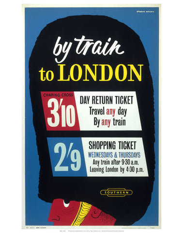 By train to London 24" x 32" Matte Mounted Print