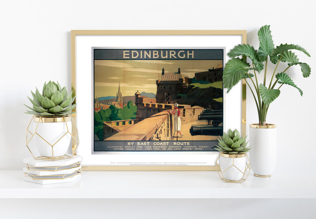 Edinburgh Battlements - 11X14inch Premium Art Print