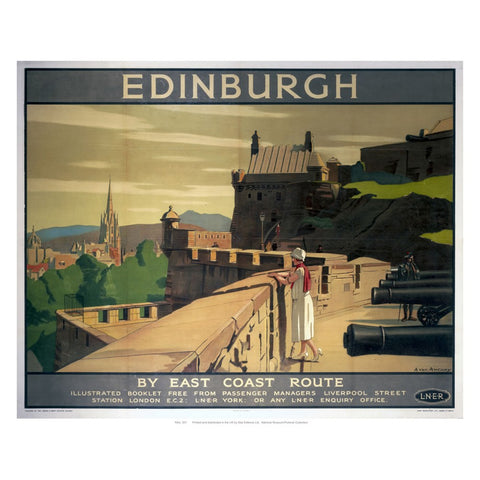 Edinburgh Battlements 24" x 32" Matte Mounted Print