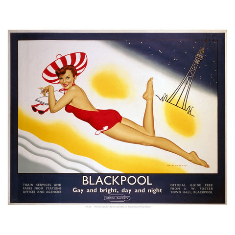 Blackpool Gay and Bright 24" x 32" Matte Mounted Print