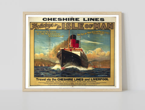 Holidays In The Isle Of Man - Cheshire Lines - Art Print