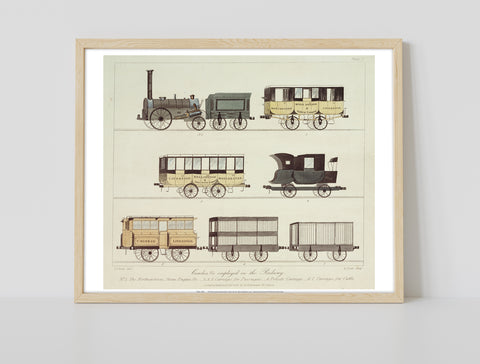 Coaches Employed On The Railway - Drawing - Art Print