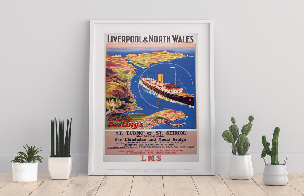 Liverpool And North Wales Daily Sailings - 11X14inch Premium Art Print