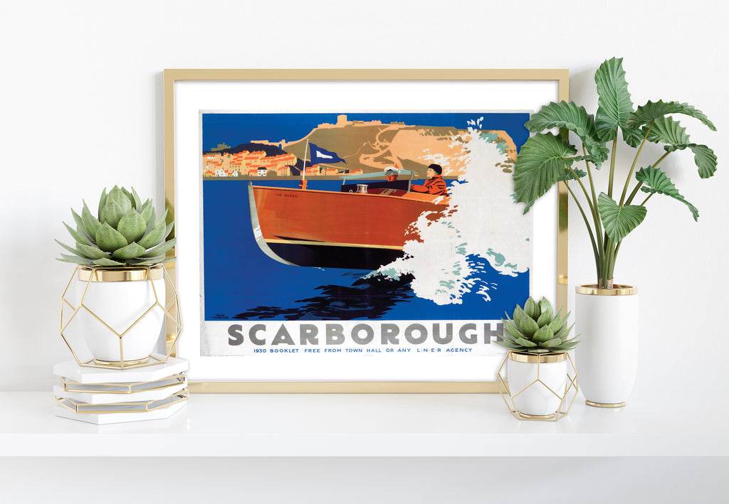 Scarborough - Speed Boat - 11X14inch Premium Art Print